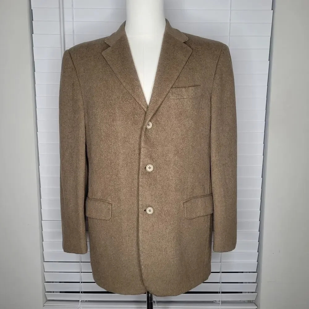 Vtg Size 38R Emanuel Ungaro Covarra Cashmere Wool Blazer Sportscoat Mocha Mousse